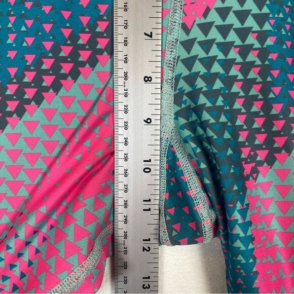 All The Way Live Full Dye Geometric Pattern Leggings Size Large - Picture 9 of 10
